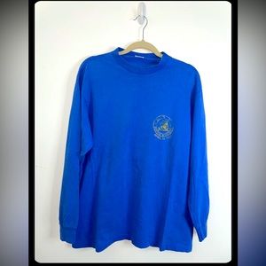 Vintage Boston Marathon 1991 Long Sleeve T-Shirt Blue XL